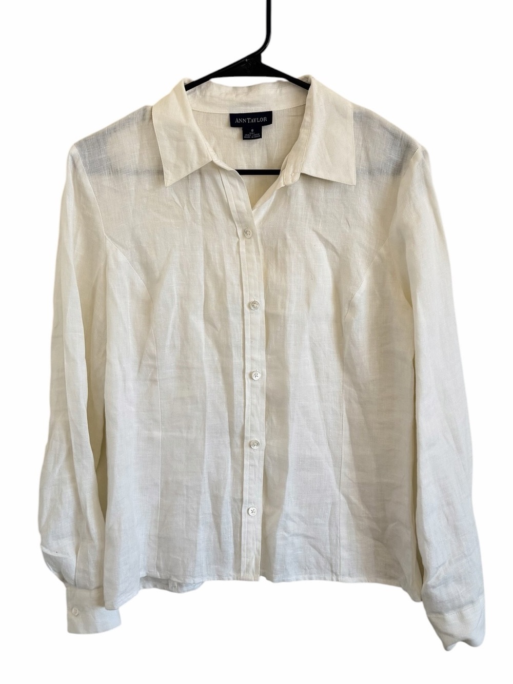 Ann Taylor Irish Linen Button Down Shirt